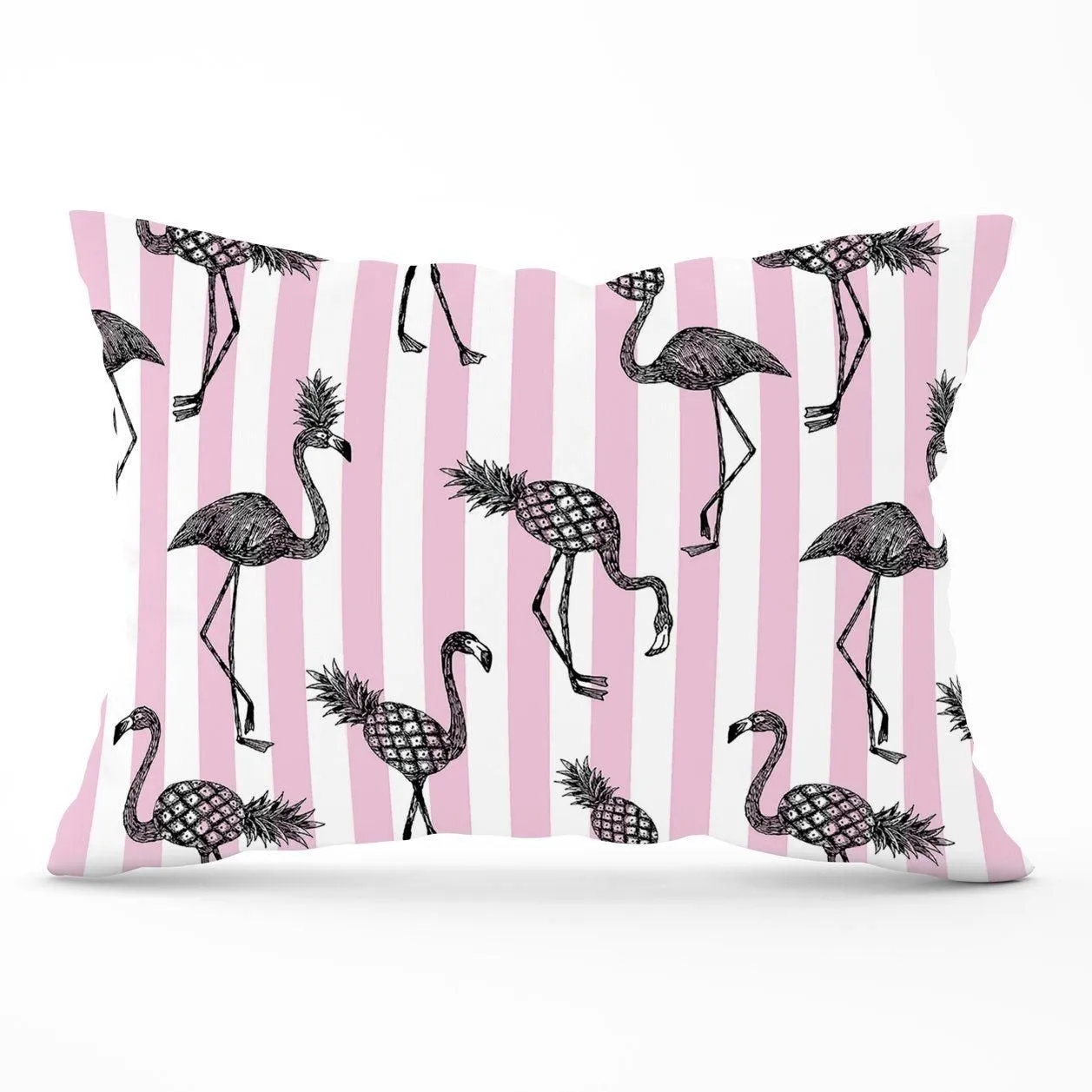 Warren Reed - Designer Pineapple Flamingo Cushions in Pink