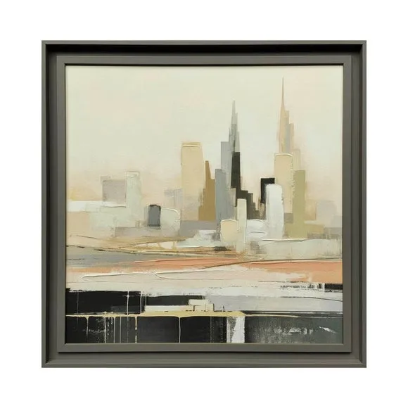 Coloured Urban City by Irena Orlov Framed Canvas 3