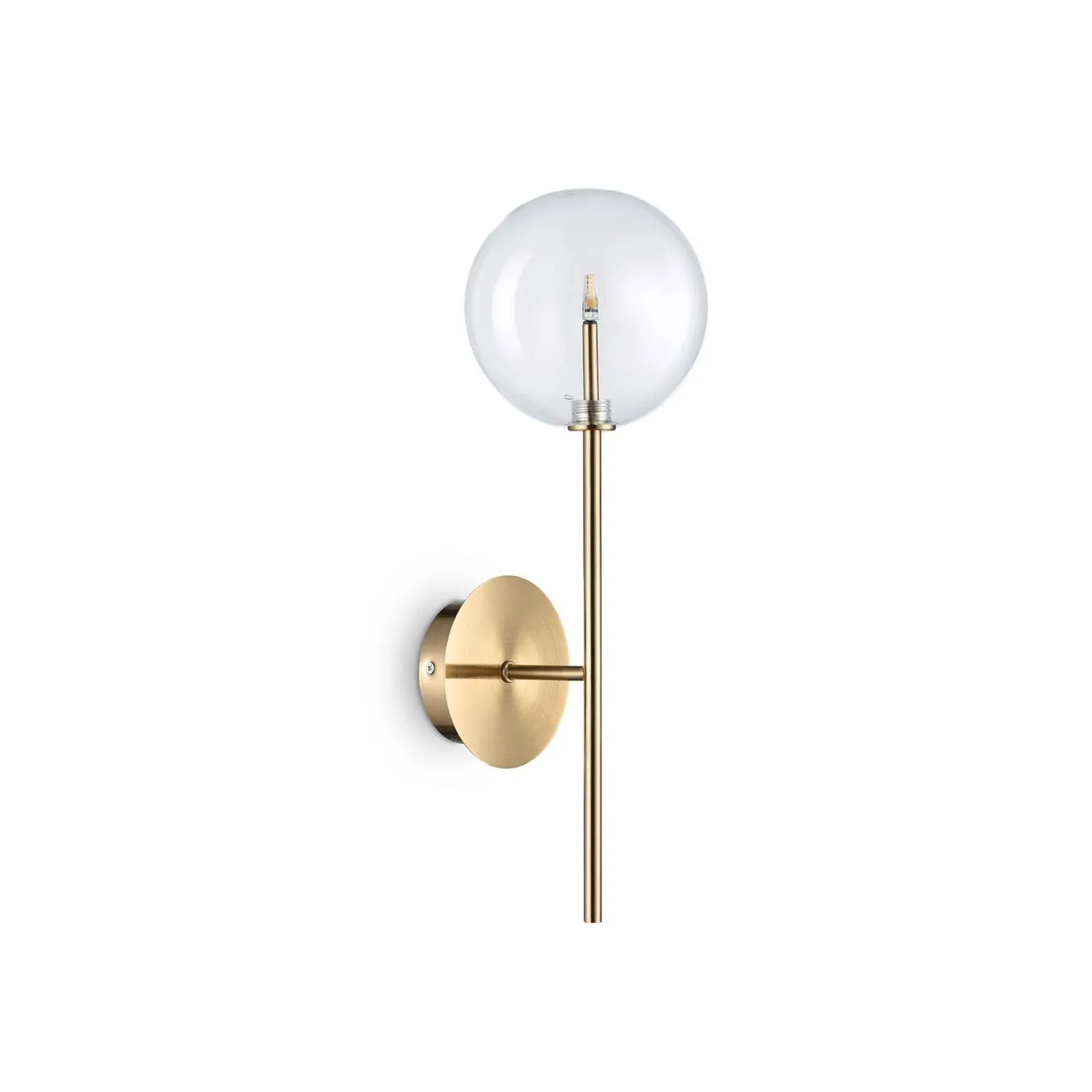 Netlighting Equinoxe 1 Light Wall Light Antique Brass in Yellow