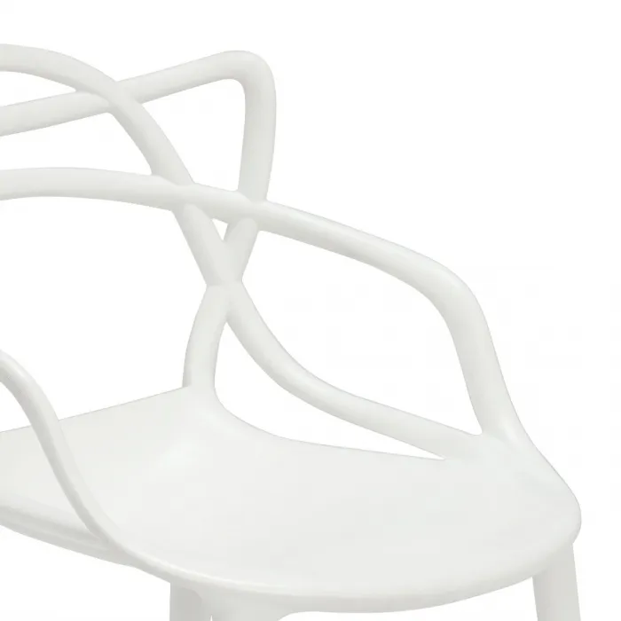Kartell Masters High Dining Stool Height 75Cm, White Plastic | Barker & Stonehouse 5