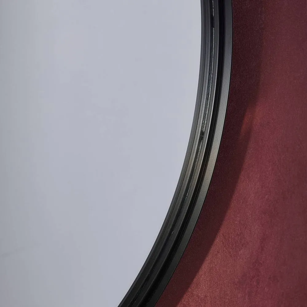 sweeek 60cm round metal mirror in Black 4