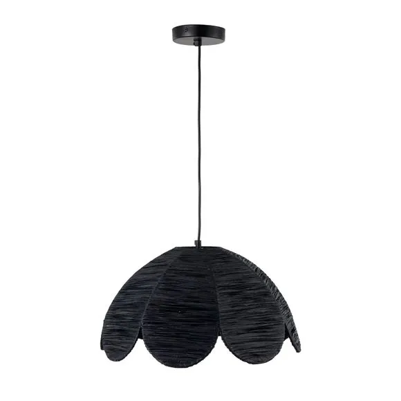 Petal Scalloped Raffia Pendant Light 2