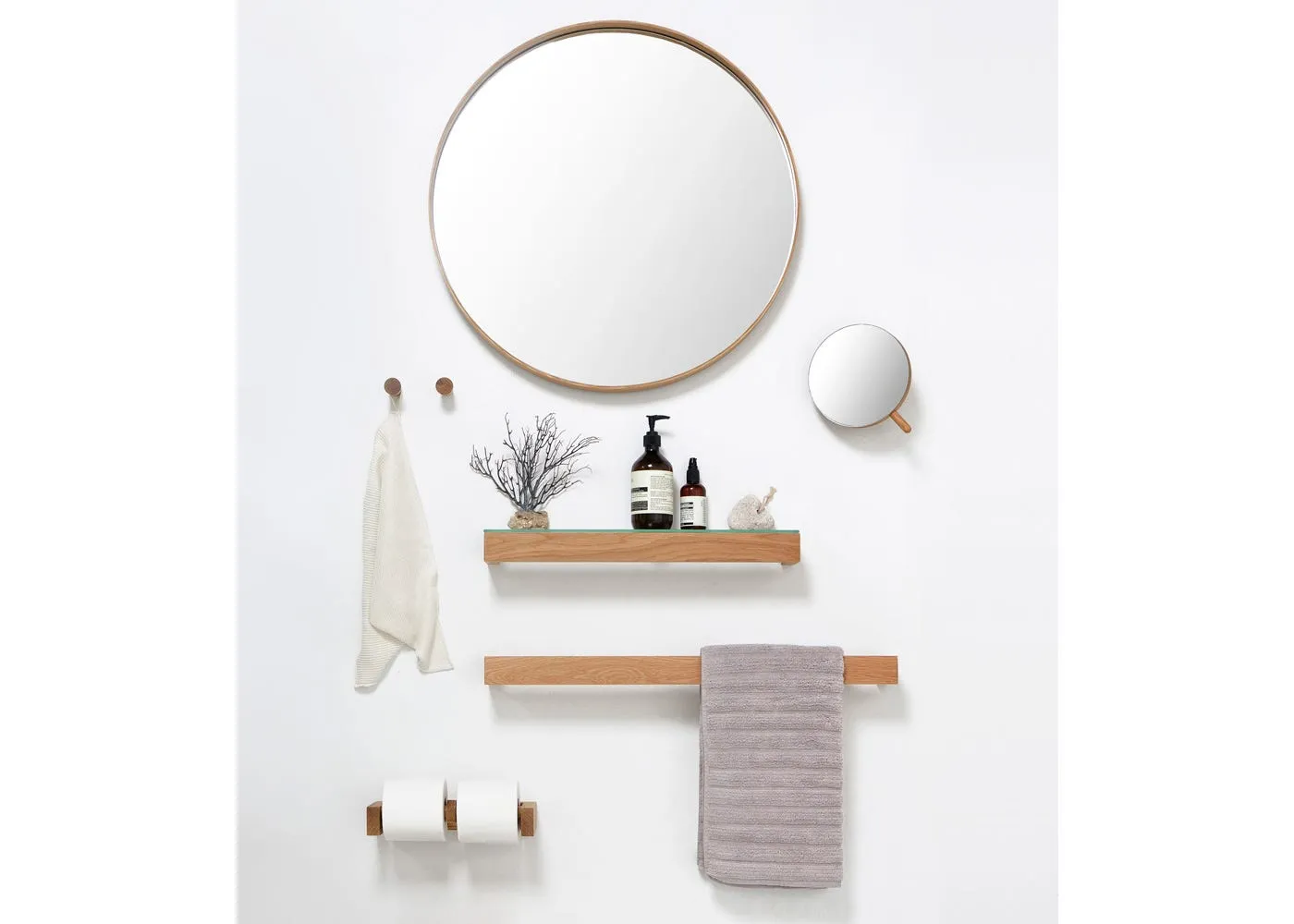 Wireworks Coffee Bamboo Glass Shelf 2