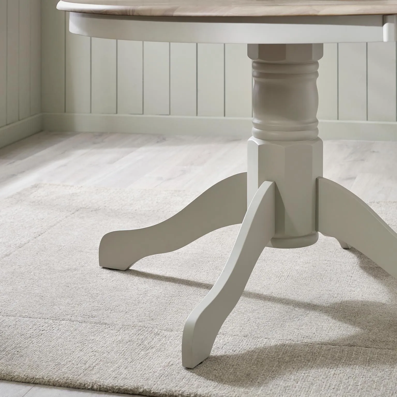 FurnitureboxUK Bude Rustic Wooden Dining Table in Light Grey 4