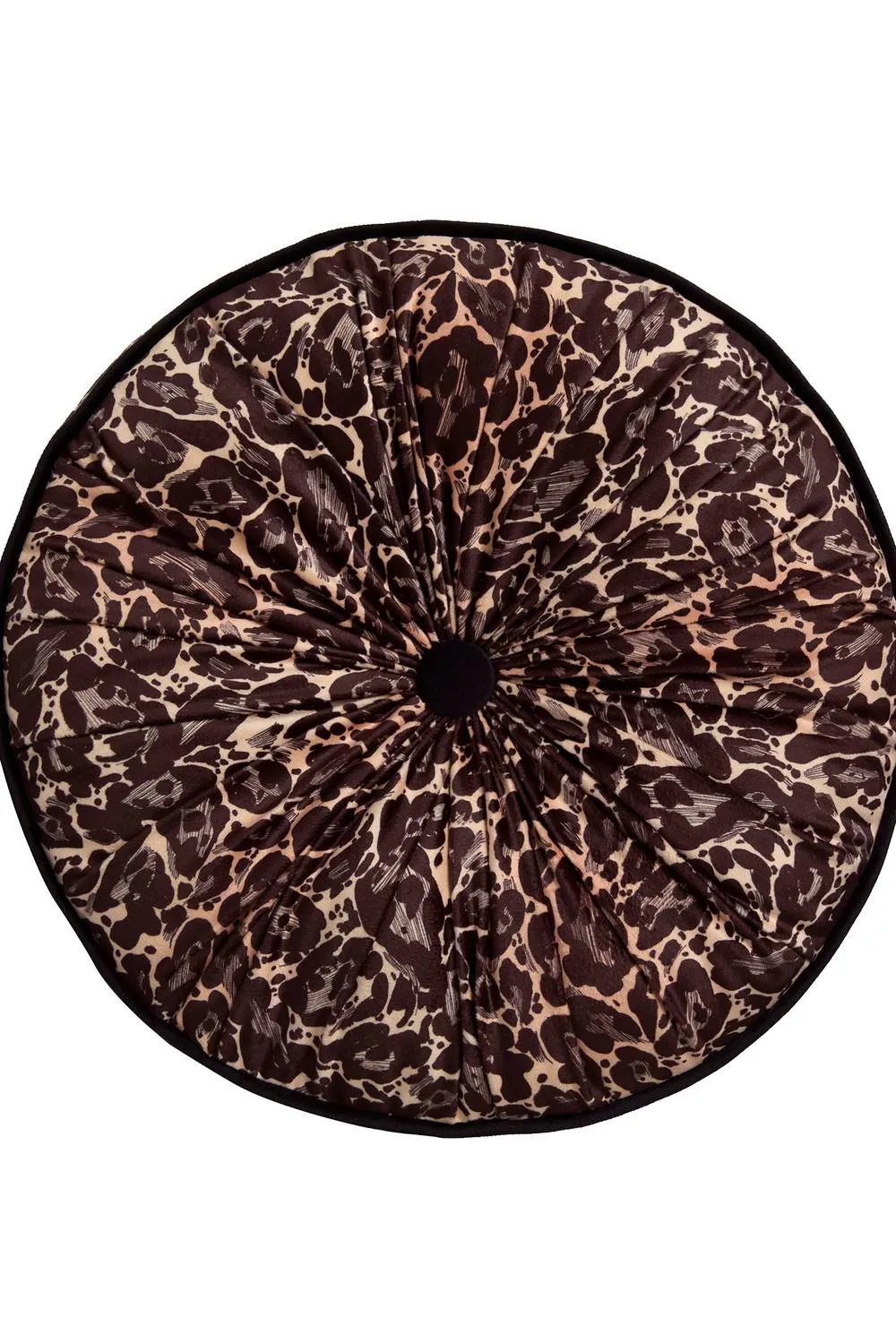 Laurence Llewelyn-Bowen 'Roxy Round' Pleated Velvet Round Cushion in Gold 2