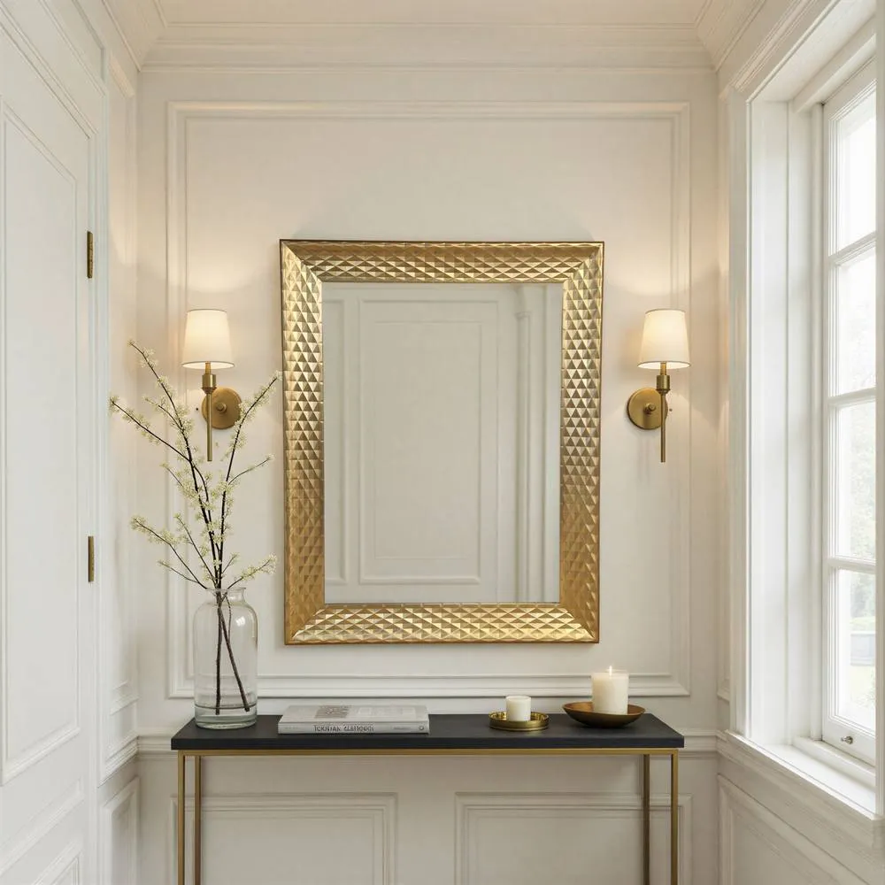 Yearn Mirrors Diamont Framed Gold Bevelled Mirror 2