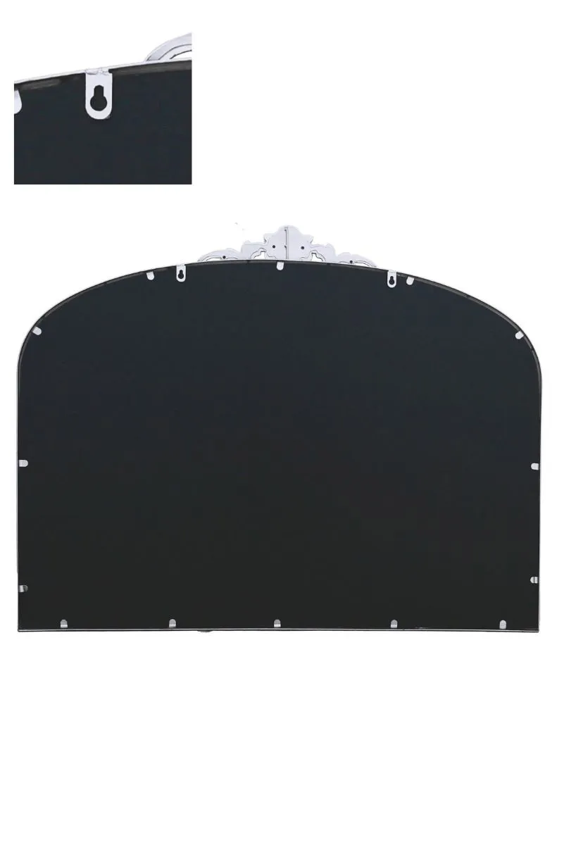 MirrorOutlet Silver Metal Framed Classic Arched Wall Mirror 40" X 31" (102 X 80CM) 5