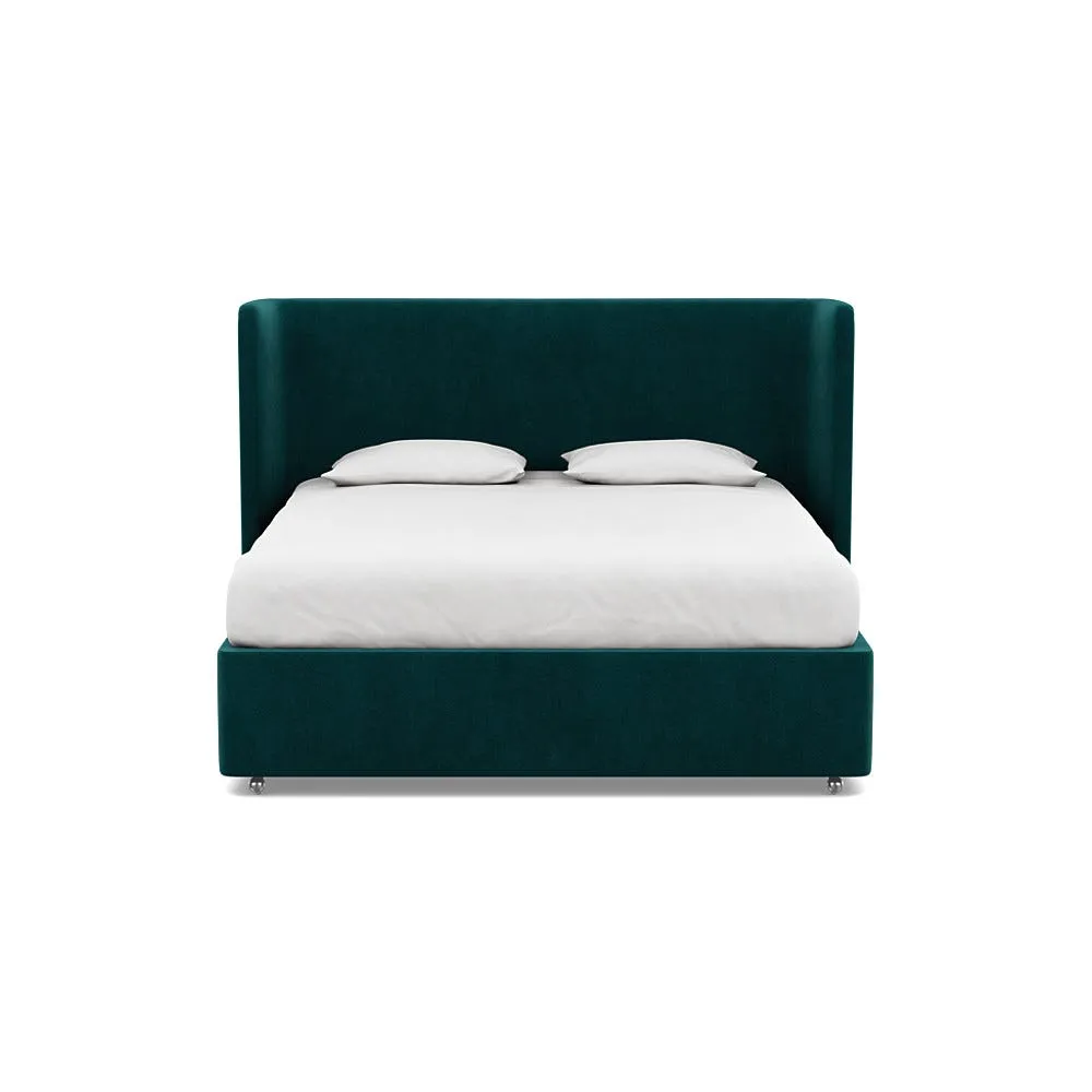 Heal's Deep Divan Super King Smart Luxe Velvet Ocean 2 Footend & 2 Continental