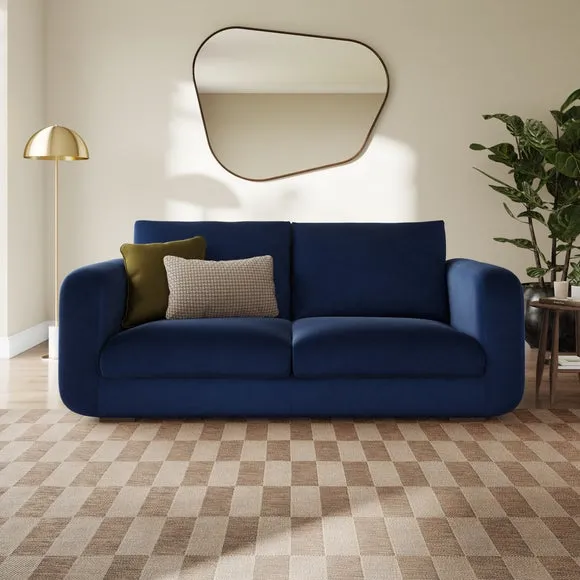 Luca Matte Soft Velvet 3 Seater Sofa 1