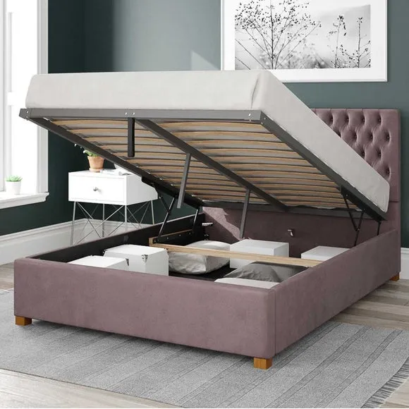 Monroe Plush Velvet Ottoman Bed Frame 2