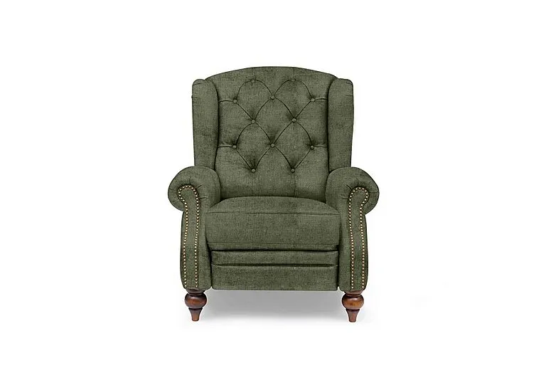 Shackleton Fabric Power Recliner Wing Chair - Hunter Green