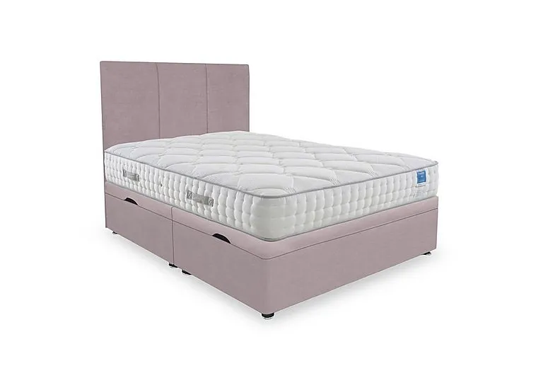 Memory Luxe Side Lift Ottoman Divan Set - Small Double - Plush Lilac