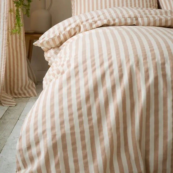 Pineapple Elephant Cotton Rich Woven Stripe Duvet Cover & Pillowcase Set 4