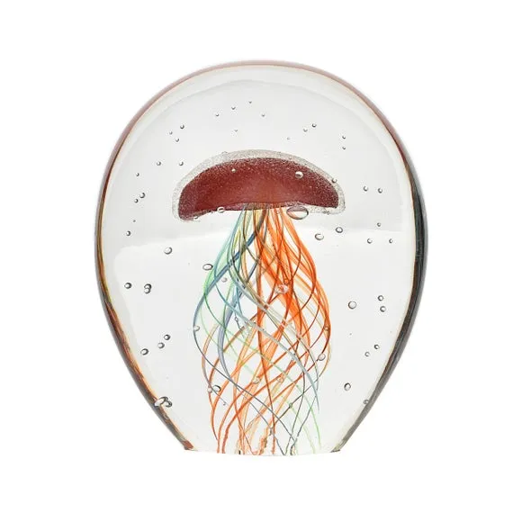 Objets d'Art Multicoloured Glass Jellyfish Ornament
