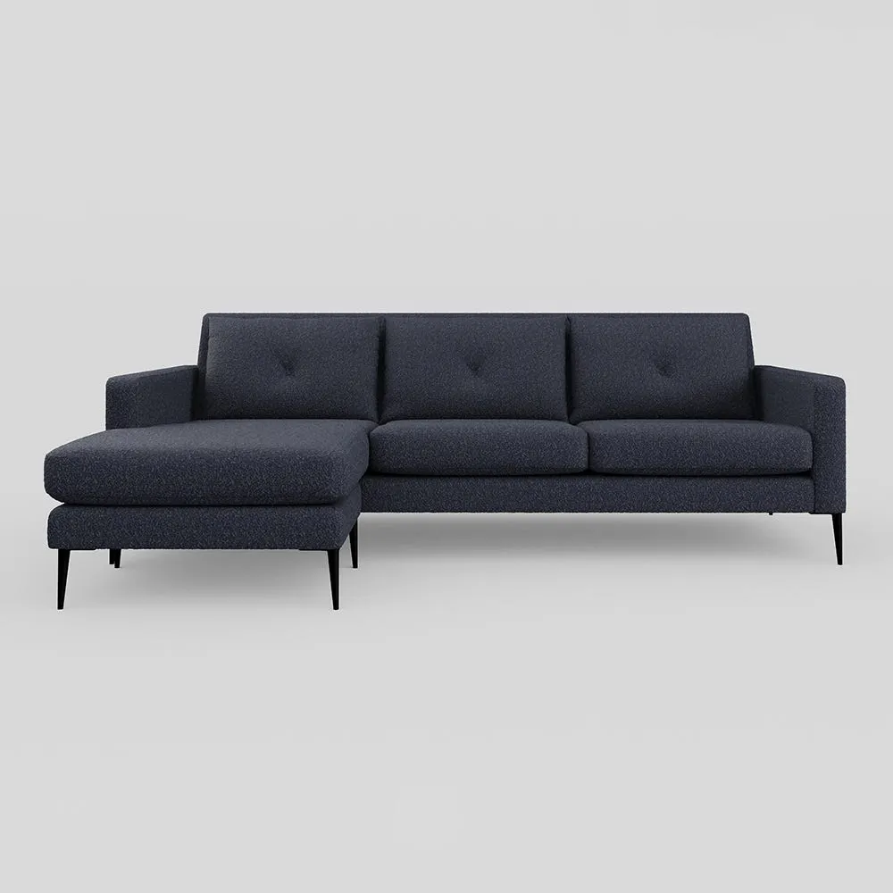 Heal's Brunel Large Corner Chaise Boucle Indigo 1