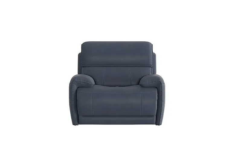 Link Leather Armchair - BV Ocean Blue