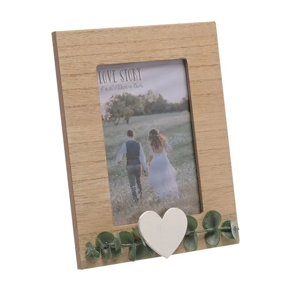 Love Story Rustic Photo Frame