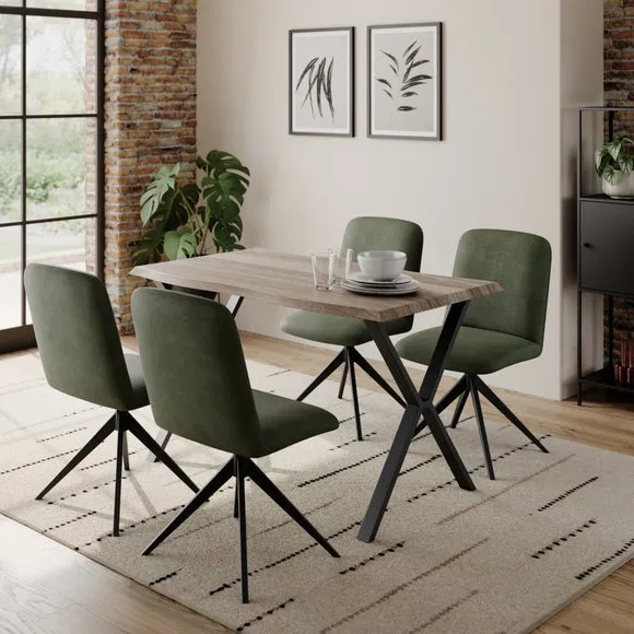 Ezra II 4 Seater Compact Rectangular Dining Table 1