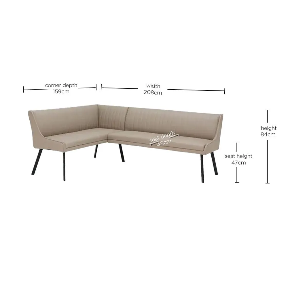 Belize Corner Bench Right, Neutral | Barker & Stonehouse 4