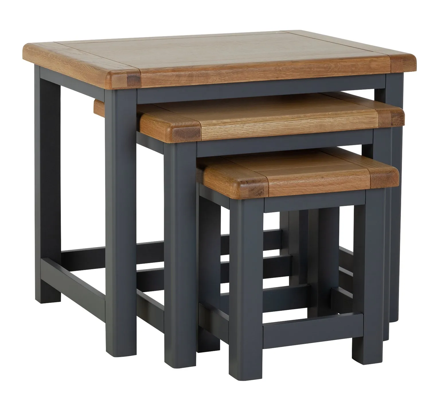 Habitat Kent Nest of 3 Tables - Grey