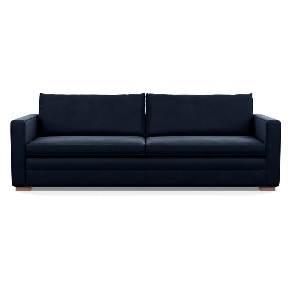 Heal's Palermo 5 Seater Sofa Nobilis Velvet Night Walnut Feet 1