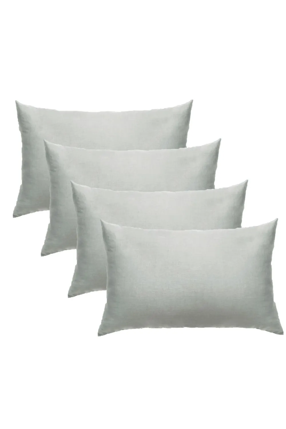 OHS 4 x Soft Polycotton Housewife Pillowcase Set in Silver