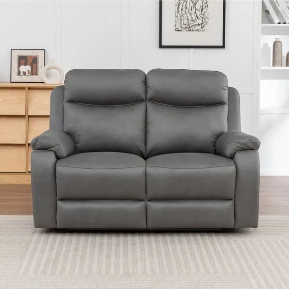 Aviemore Faux Leather 2 Seater Manual Reclining Sofa 2
