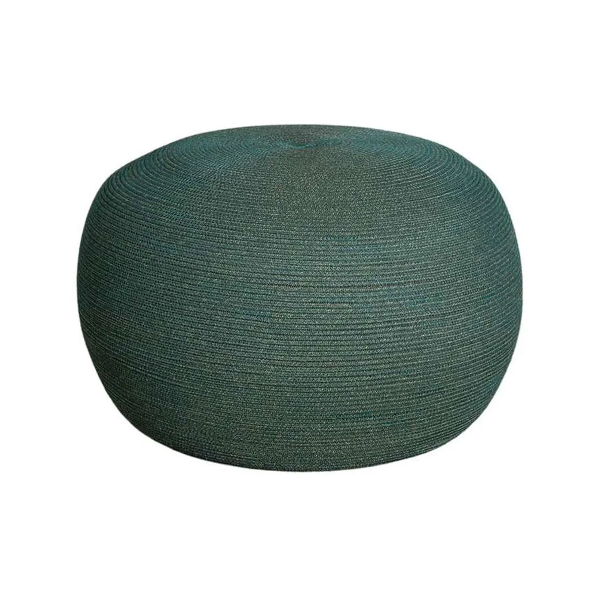 Cane-line Circle Large Footstool, Dark Green