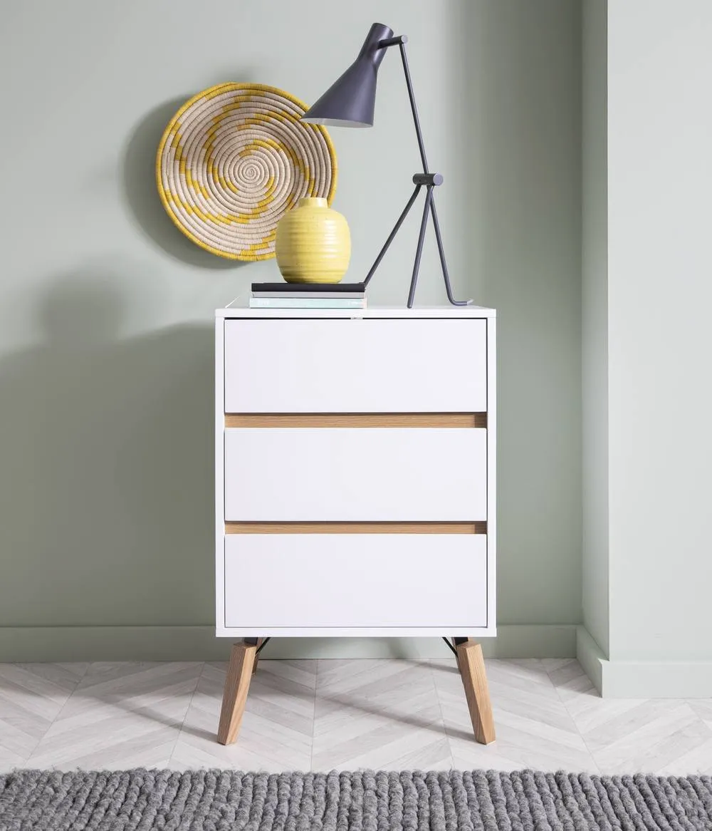 Nöa and Nani Otto Chest of Drawers Tall 3 Drawer in White 2
