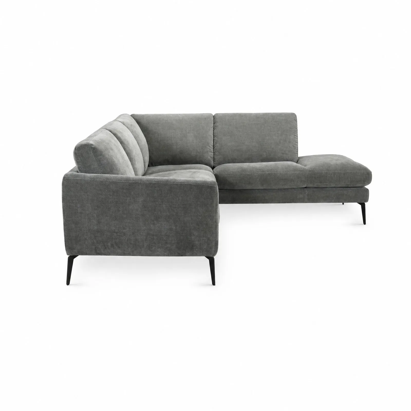 Zanuso Corner Group Chaise Right Corner Sofa, Grey Fabric | Barker & Stonehouse 5