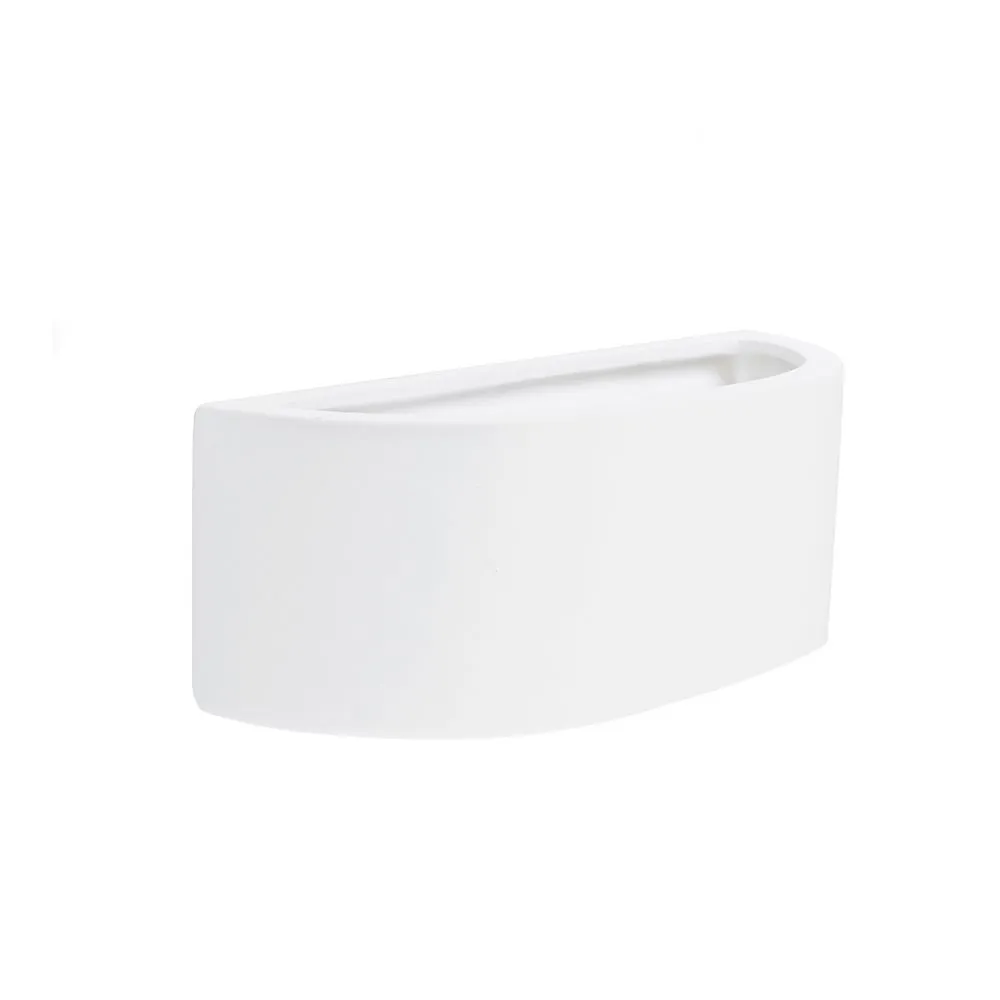 ValueLights Planter Glaze Pair of White Indoor Wall Lights 2