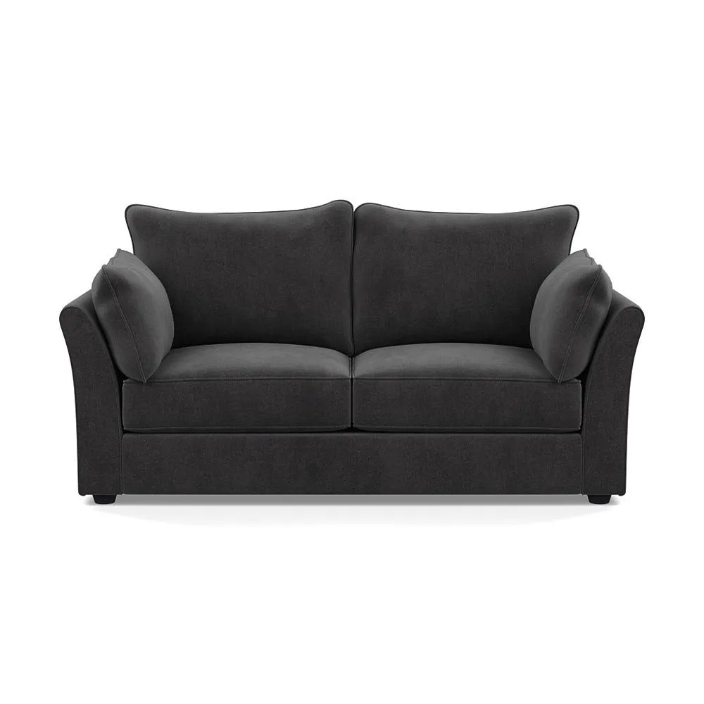 Heal's Tailor 3 Seater Sofa Smart Luxe Velvet Nickel Black Feet 1