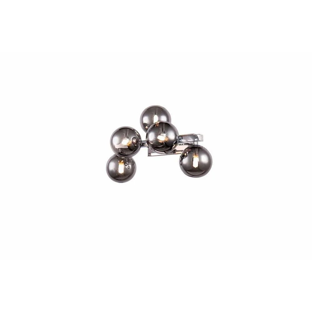 Netlighting Dallas Wall Lamp Chrome 5 Light G9 in Grey