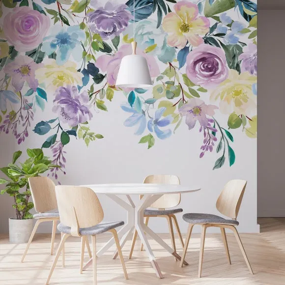 Watercolour Florals Wall Mural 3