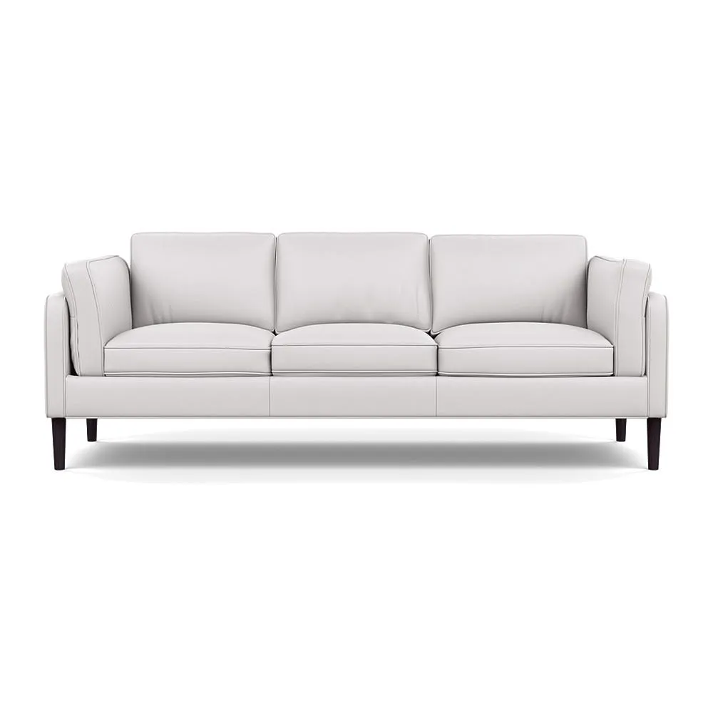 Heal's Sonno 4 Seater Leather Grain White 000 Wenge Black Feet 1