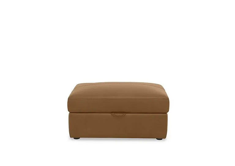 Viali Leather Storage Footstool - Living Room Furniture - In Time for Christmas