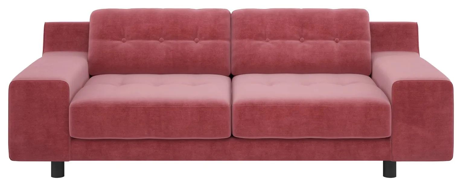 Habitat Hendricks 3 Seater Velvet Sofa - Dusty Rose