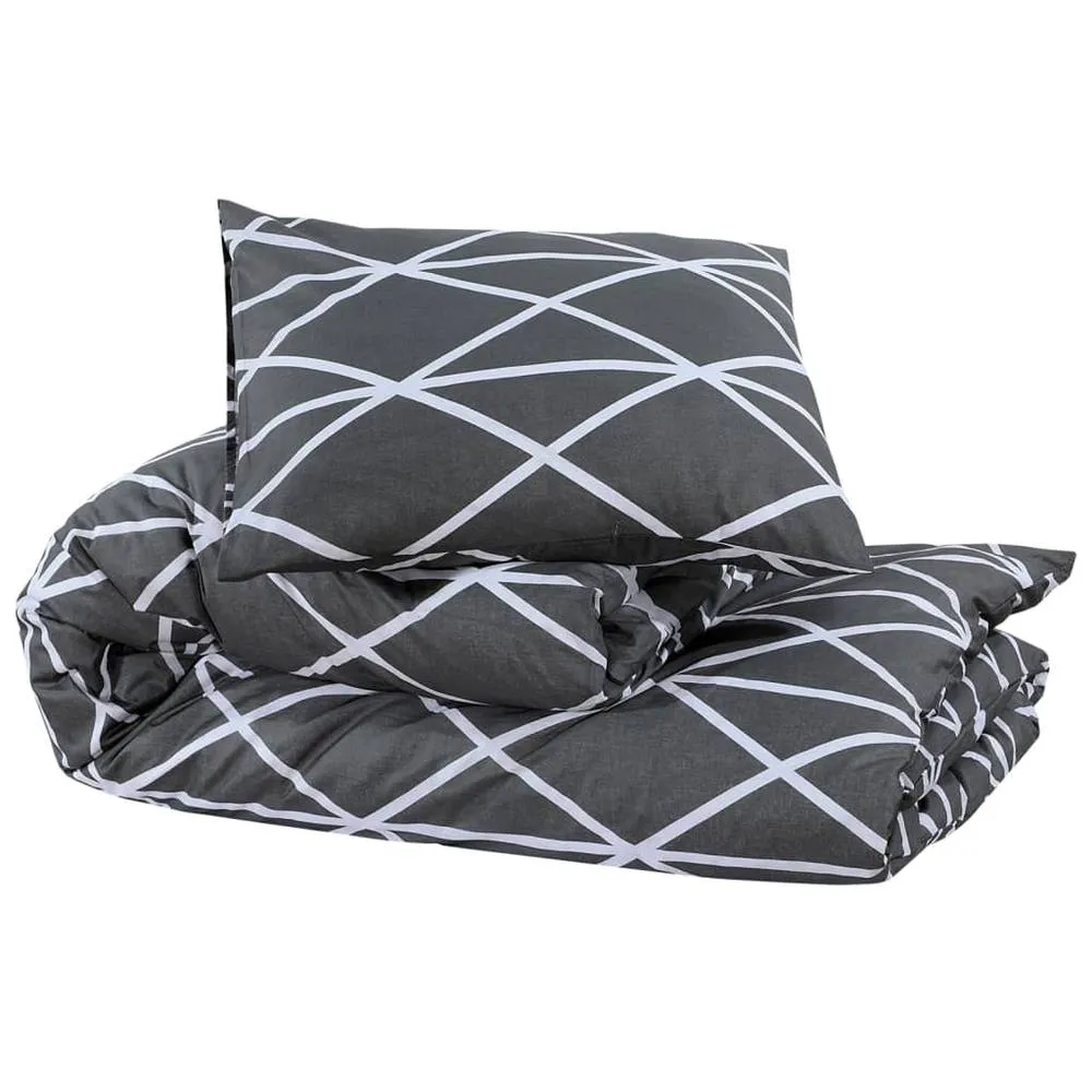 Berkfield Home Elegant Duvet Cover Set Grey 260x240 cm Cotton