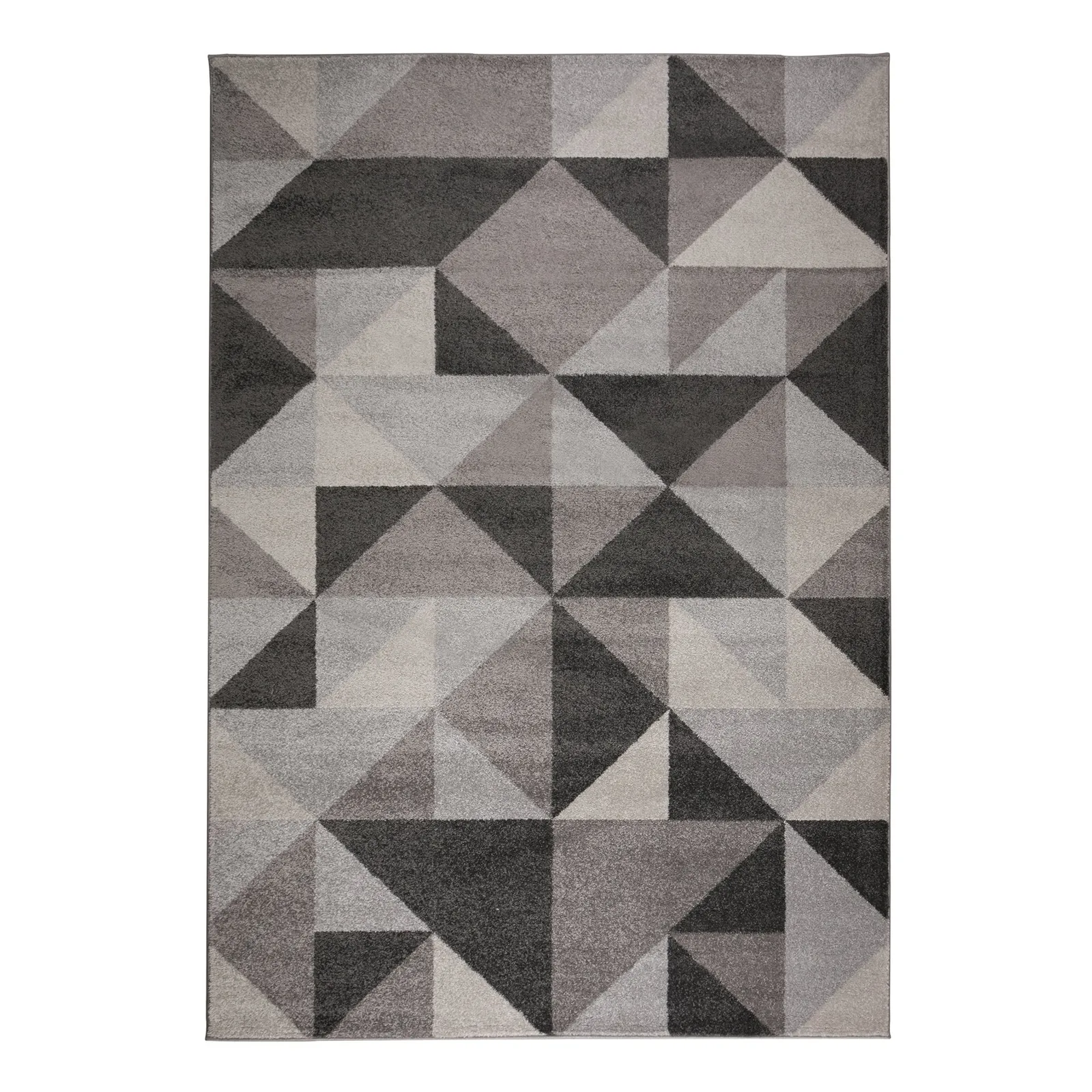 Geo Squares Rug Charcoal