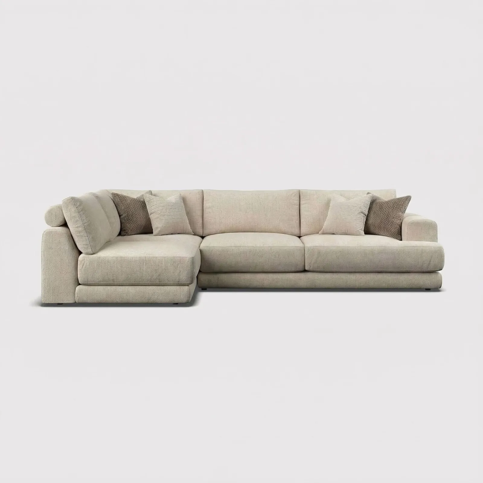Lomax Large Corner Rhf, Neutral Fabric | Barker & Stonehouse