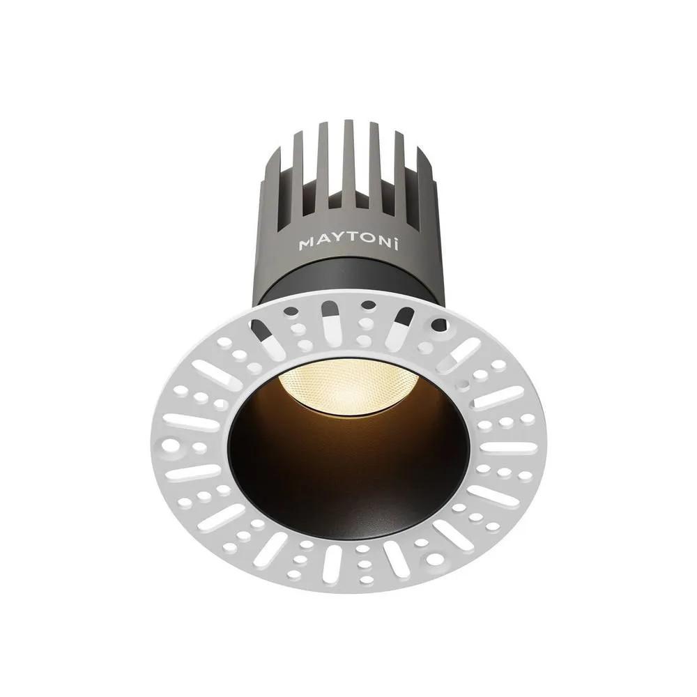 Netlighting Dip LED Recessed Wall Lamp Black 3000K