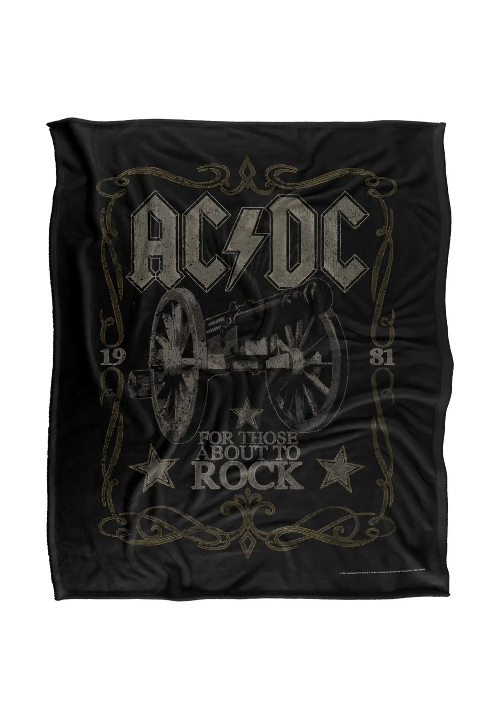 AC/DC ACDC Rock Label Silky Touch Super Soft Throw Blanket 152 X 127 cm in White