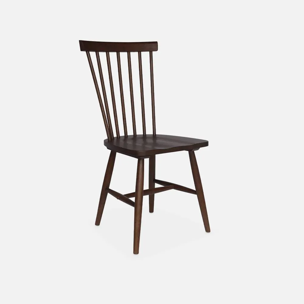 sweeek Pair Of Wooden Dining Chairs in Dark Brown 3