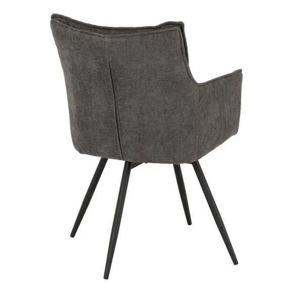 Lewis Set of 2 Carver Swivel Dining Chairs, Fabric 6