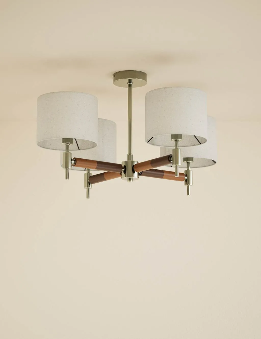 M&S Marlowe Metal Flush Ceiling Light Natural