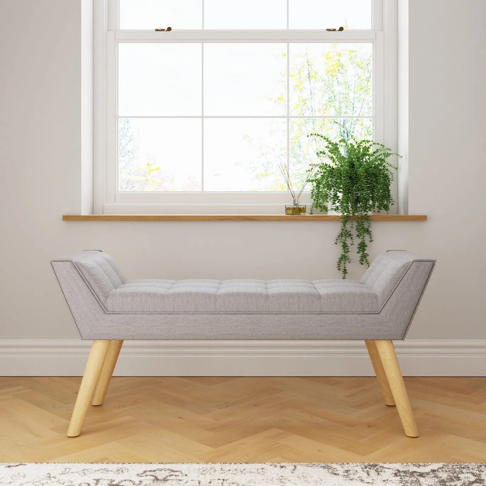 GFW Milan Ottoman Storage Bench in Grey 3