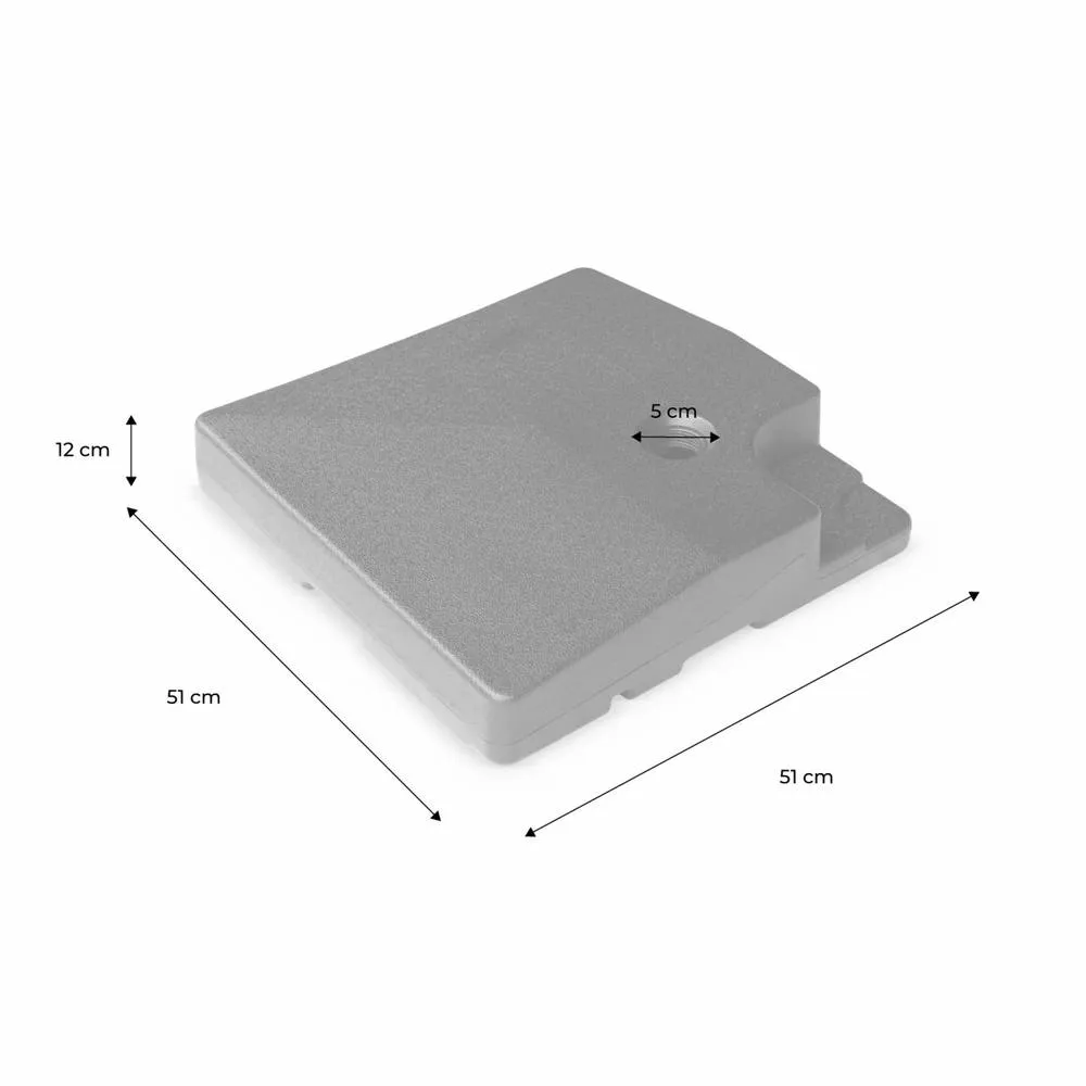sweeek Set of 4 square weight slabs 51.5x51.5cm in Black 4