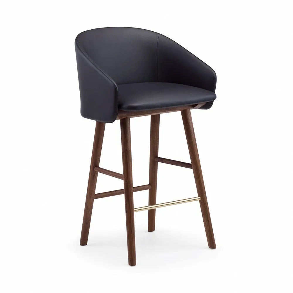 De La Espada Saia Bar Stool Danish Oiled Walnut 2