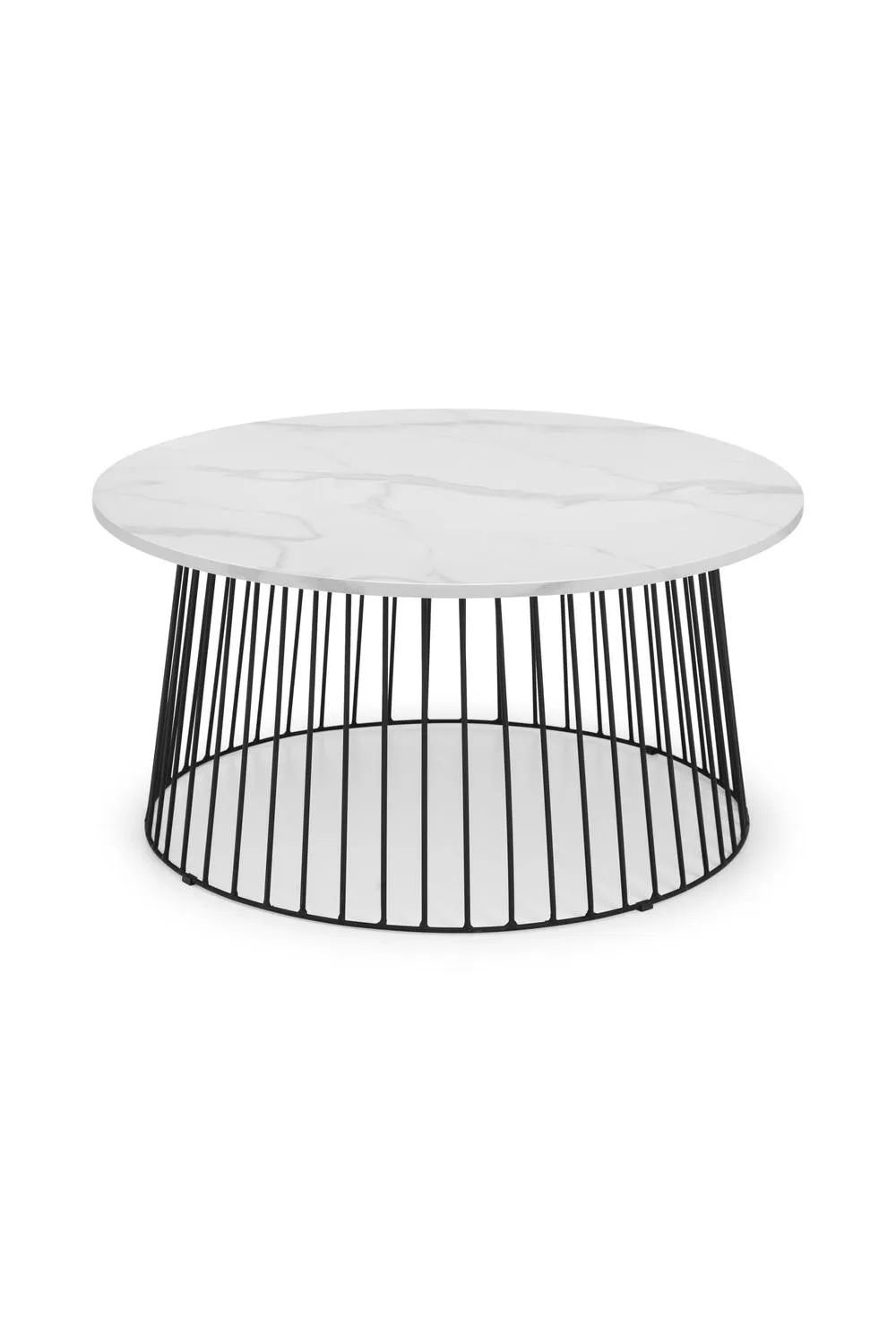 Julian Bowen Broadway Round Coffee Table in White 2