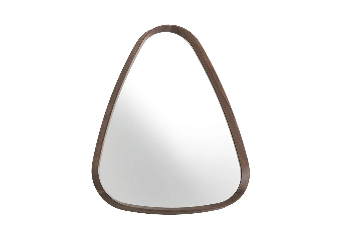 Porada Mix 3 Triangular Wall Mirror Canaletta Walnut